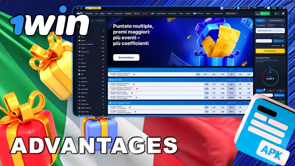 1Win Italy - main benefits
